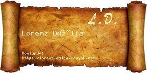 Lorenz Dália névjegykártya